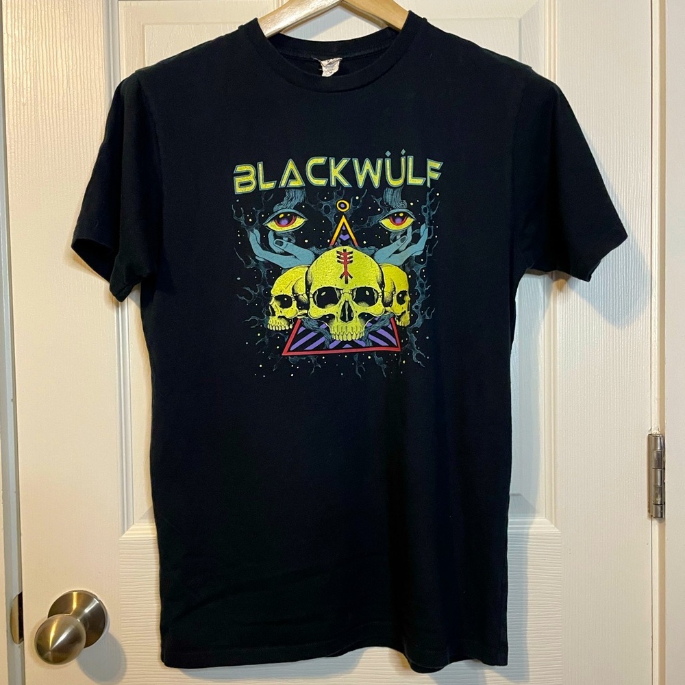 Startee black Blackwülf Mind Traveler graphic stoner metal band tee unisex sz M